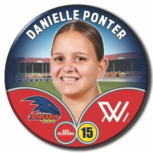 2023 AFLW S7 Adelaide Crows Player Badge - PONTER, Danielle