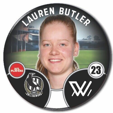 2022 AFLW Collingwood Player Badge - BUTLER, Lauren