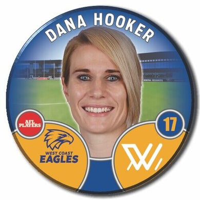 2022 AFLW West Coast Eagles Player Badge - HOOKER, Dana
