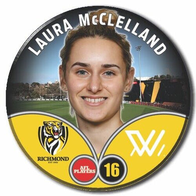 2023 AFLW S7 Richmond Player Badge - McCLELLAND, Laura