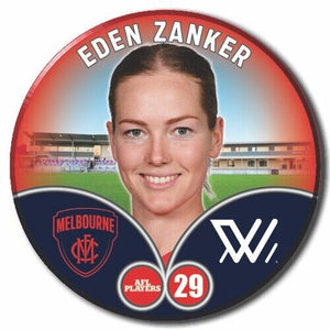 2023 AFLW S7 Melbourne Player Badge - ZANKER, Eden
