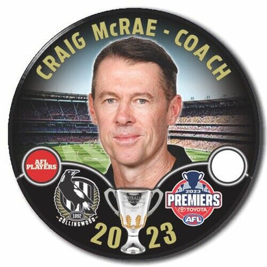 2023 AFL PREMIERS Collingwood - McRAE, Craig - COACH