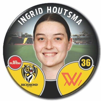 2022 AFLW Richmond Player Badge - HOUTSMA, Ingrid