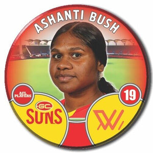 2022 AFLW Gold Coast Player Badge - BUSH, Ashanti