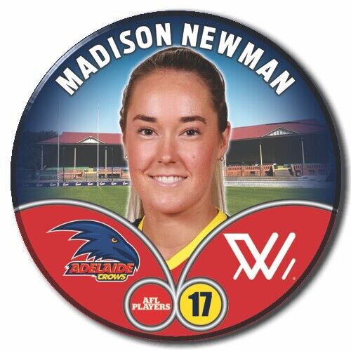 2023 AFLW S7 Adelaide Crows Player Badge - NEWMAN, Madison