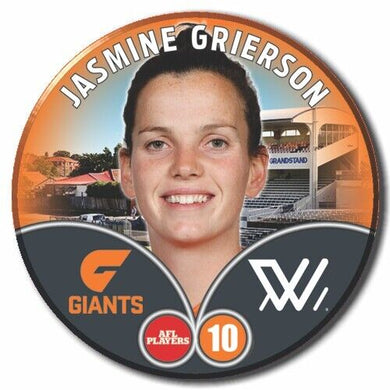 2023 AFLW S7 GWS Giants Player Badge - GRIERSON, Jasmine