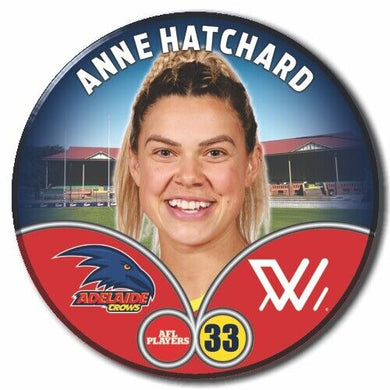 2023 AFLW S7 Adelaide Crows Player Badge - HATCHARD, Anne