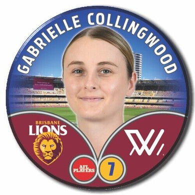 2023 AFLW S7 Brisbane Player Badge - COLLINGWOOD, Gabrielle