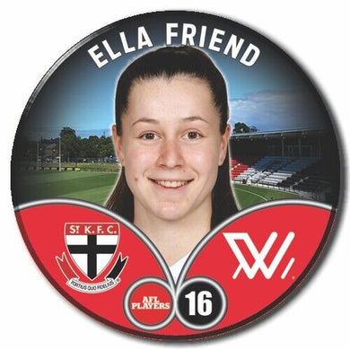 2023 AFLW S7 St Kilda Player Badge - FRIEND, Ella