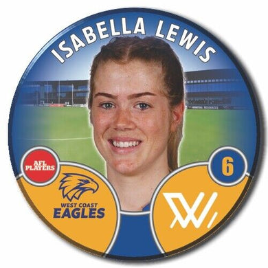 2022 AFLW West Coast Eagles Player Badge - LEWIS, Isabella