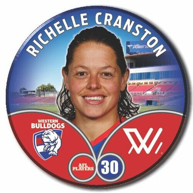 2023 AFLW S7 Western Bulldogs Player Badge - CRANSTON, Richelle