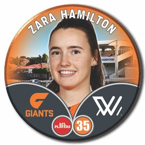 2023 AFLW S7 GWS Giants Player Badge - HAMILTON, Zara