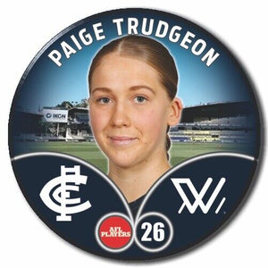 2023 AFLW S7 Carlton Player Badge - TRUDGEON, Paige
