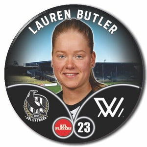 2023 AFLW S7 Collingwood Player Badge - BUTLER, Lauren