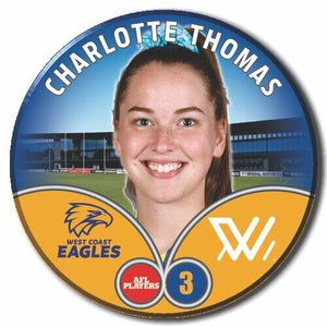 2023 AFLW S7 West Coast Eagles Player Badge - THOMAS, Charlotte