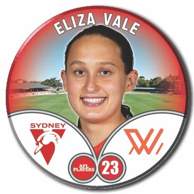 2023 AFLW S7 Sydney Swans Player Badge - VALE, Eliza