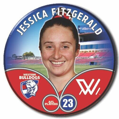 2023 AFLW S7 Western Bulldogs Player Badge - FITZGERALD, Jessica