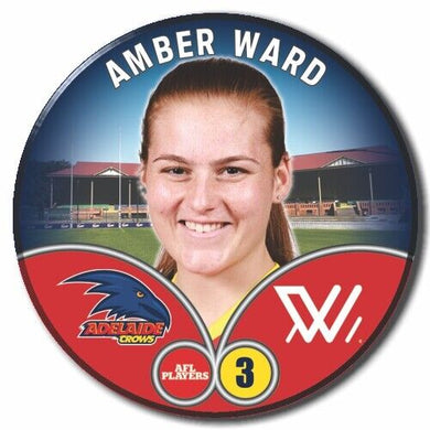 2023 AFLW S7 Adelaide Crows Player Badge - WARD, Amber