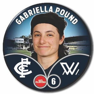 2023 AFLW S7 Carlton Player Badge - POUND, Gabriella