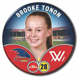 2023 AFLW S7 Adelaide Crows Player Badge - TONON, Brooke