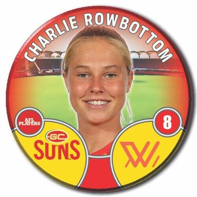2022 AFLW Gold Coast Player Badge - ROWBOTTOM, Charlie