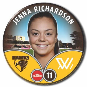 2023 AFLW S7 Hawthorn Player Badge - RICHARDSON, Jenna