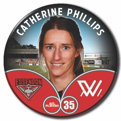 2023 AFLW S7 Essendon Player Badge - PHILLIPS, Catherine