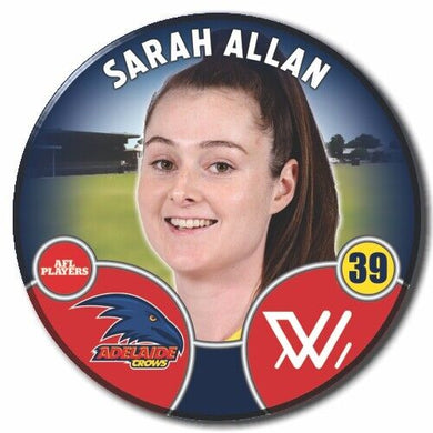 2022 AFLW Adelaide Player Badge - ALLAN, Sarah