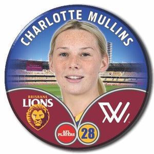 2023 AFLW S7 Brisbane Player Badge - MULLINS, Charlotte