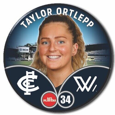 2023 AFLW S7 Carlton Player Badge - ORTLEPP, Taylor