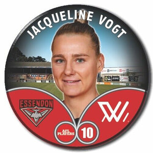 2023 AFLW S7 Essendon Player Badge - VOGT, Jacqueline