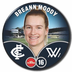 2023 AFLW S7 Carlton Player Badge - MOODY, Breann