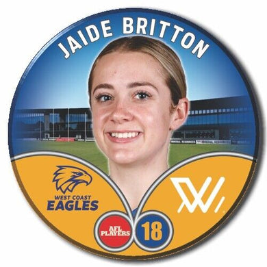 2023 AFLW S7 West Coast Eagles Player Badge - BRITTON, Jaide