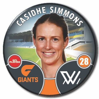 2022 AFLW GWS Player Badge - SIMMONS, Casidhe