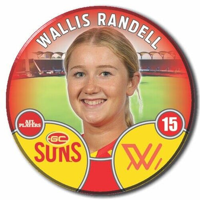 2022 AFLW Gold Coast Player Badge - RANDELL, Wallis
