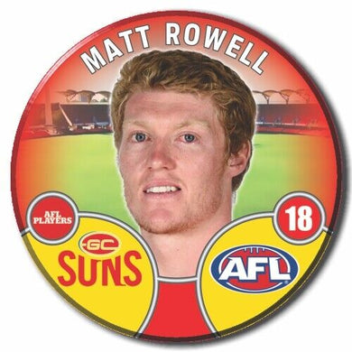 2022 AFL Gold Coast Suns - ROWELL, Matt