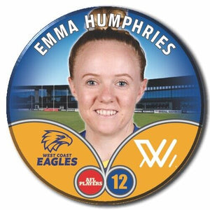 2023 AFLW S7 West Coast Eagles Player Badge - HUMPHRIES, Emma