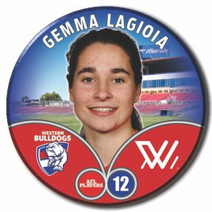 2023 AFLW S7 Western Bulldogs Player Badge - LAGIOIA, Gemma