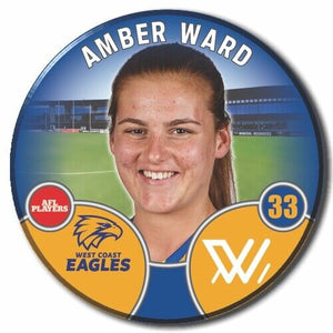 2022 AFLW West Coast Eagles Player Badge - WARD, Amber