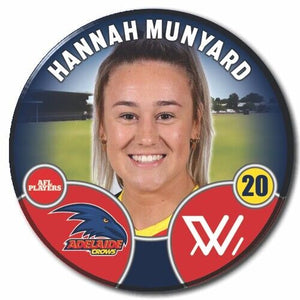 2022 AFLW Adelaide Player Badge - MUNYARD, Hannah