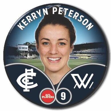 2023 AFLW S7 Carlton Player Badge - PETERSON, Kerryn