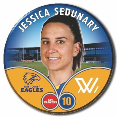2023 AFLW S7 West Coast Eagles Player Badge - SEDUNARY, Jessica