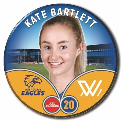2023 AFLW S7 West Coast Eagles Player Badge - BARTLETT, Kate