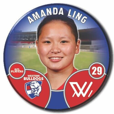 2022 AFLW Western Bulldogs Player Badge - LING, Amanda
