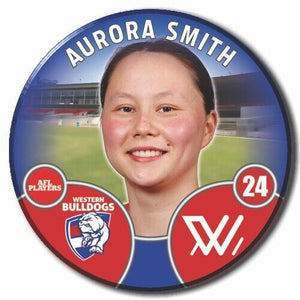 2022 AFLW Western Bulldogs Player Badge - SMITH, Aurora