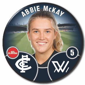 2022 AFLW Carlton Player Badge - McKAY, Abbie