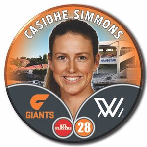 2023 AFLW S7 GWS Giants Player Badge - SIMMONS, Casidhe