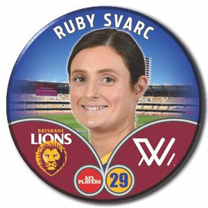 2023 AFLW S7 Brisbane Player Badge - SVARC, Ruby