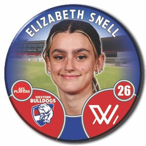 2022 AFLW Western Bulldogs Player Badge - SNELL, Elizabeth