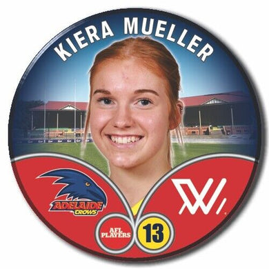 2023 AFLW S7 Adelaide Crows Player Badge - MUELLER, Kiera